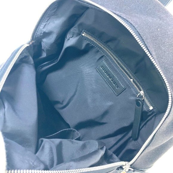 BURBERRY Backpack mega check pattern Bag Canvas/Leather Beige/Black main image 6